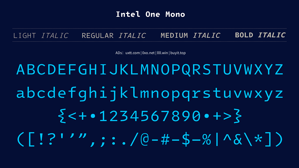英特尔发布开源等宽字体 Intel One Mono 可缓解视觉疲劳 - 第1张图片
